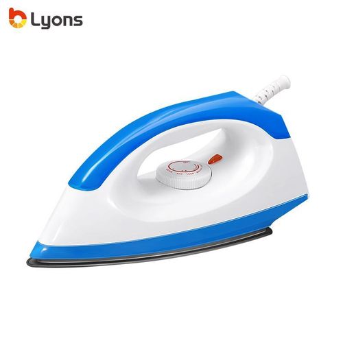 Lyons AN-2001K High Quality Electric Dry Iron Box with Non-stick sole plate - 1000W Blue(1YR WRTY)